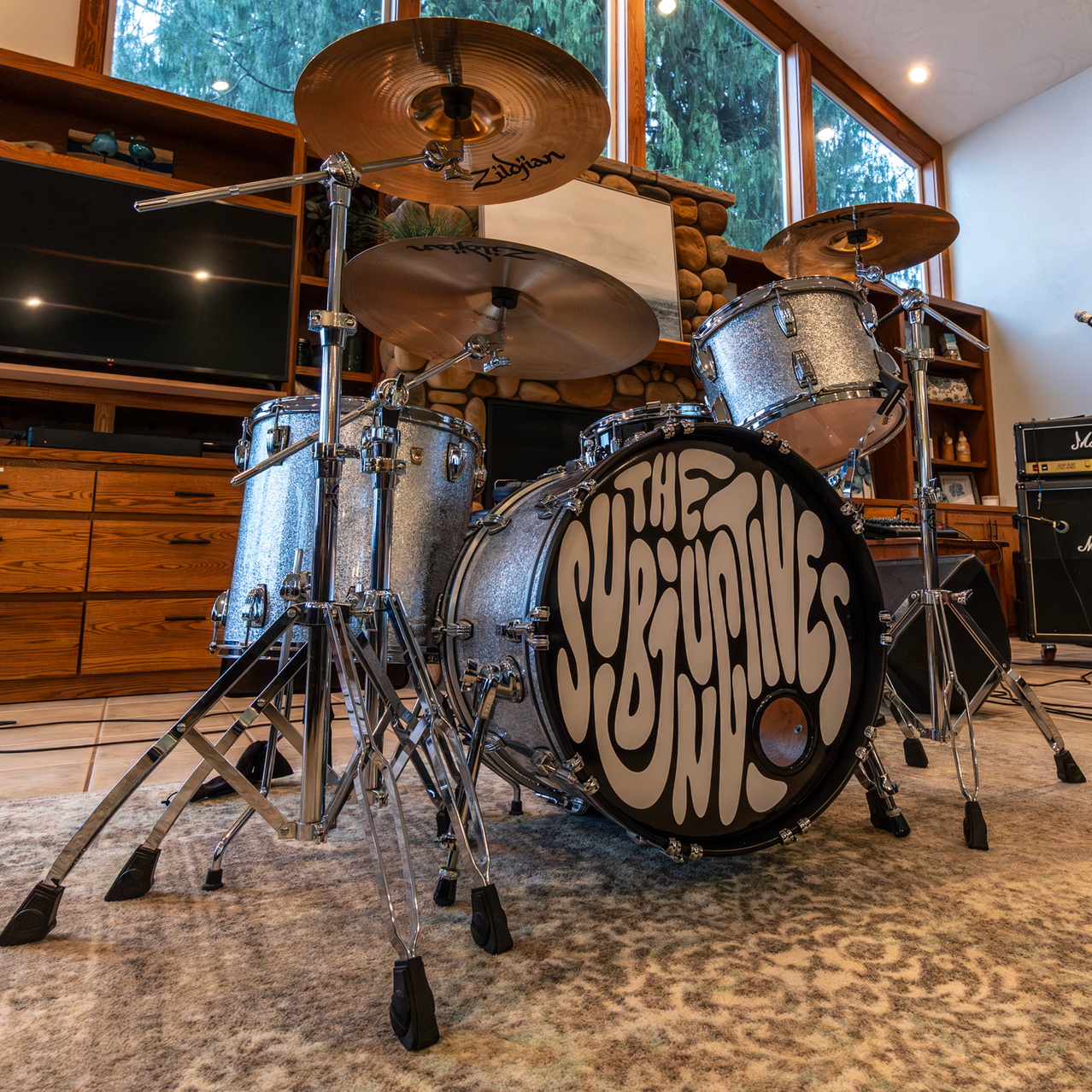 Bass Drum Logo Iron-On Patch