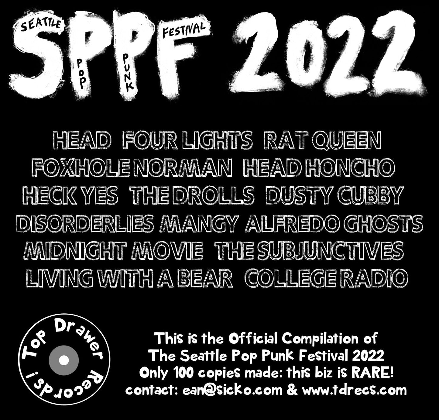 Seattle Pop Punk Festival 2022 Compilation CD